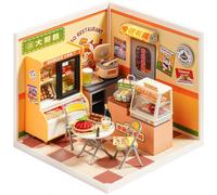 Rolife Night Out Food Stall DIY Modern Miniature House Themed Restaurant Assembly Model Kit For Model Enthusiasts Kids Adults Hot Pot
