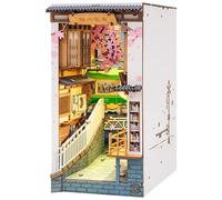 Rolife Sakura Densya Book Nook Kits for Adults DIY Miniature Kit with Light f...