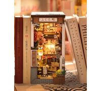 Rolife Sakura Wine Alley Book Nook Kit for Adults, Beginner-Friendly DIY Miniature House with Touch LED Light & Infinity Mirror, Cosy Bookshelf Decor, Relaxing Craft Gift for Book Lovers