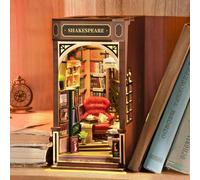 Rolife Shakespeare Bookstore Book Nook Kit for Adults to Build with Lights