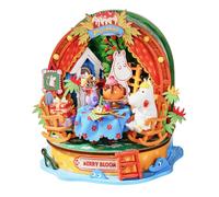 Rolife Snorkmaiden's Garden Party, DIY Miniature House Kit, Moomin Valley | Beginner Friendly, 1.5 Hours, Wooden Dollhouse,Relaxing Craft Kit, Stress Relief, Glue Free, DIY Gift for Christmas Birthday