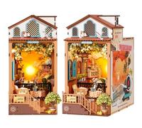 Rolife Sunset Isle Book Nook Kit for Adults to Build with Lights Glue-Free