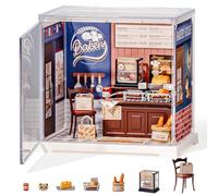 Rolife Super Creator DIY Miniature House Kit Dollhouse Decoration, Tiny House Christmas Birthday Gift for Friends, Model Kits for Adults to Build (Butter Bakery House)