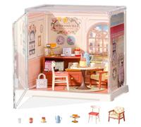 Rolife Super Creator DIY Miniature House Kit Dollhouse Decoration, Tiny House Christmas Birthday Gift for Kids, Model Kits for Adults to Build (Honey Tea Lounge)