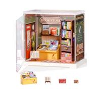 Rolife Super Creator DIY Miniature House Kit Model Kits for Adults to Build Home Desk Bookshelf Decoration Craft Kits for Adults Gift Idea For Girls Boys Kids (Memory Book Store)