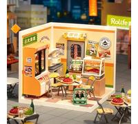 Rolife Super Creator DIY Miniature House Kit Model Kits for Adults to Build Home Desk Bookshelf Decoration Craft Kits for Adults Gift Idea for Girls Boys Kids (DW022-Night Out Food Stall)