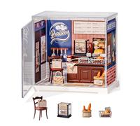 Rolife Super Creator DIY Miniature House Kit Model Kits for Adults to Build Home Desk Bookshelf Decoration Craft Kits for Adults Gift Idea For Girls Boys Kids (Butter Bakery House)