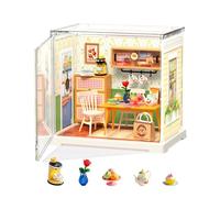 Rolife Super Creator DIY Miniature House Kit Model Kits for Adults to Build Home Desk Bookshelf Decoration Craft Kits for Adults Gift Idea For Girls Boys Kids (Floral Dining Room)