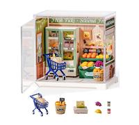 Rolife Super Creator DIY Miniature House Kit Model Kits for Adults to Build Home Desk Bookshelf Decoration Craft Kits for Adults Gift Idea For Girls Boys Kids (Nature Energy Fruits)