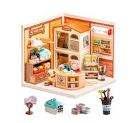 Rolife Super Creator DIY Miniature House Kit Model Kits for Adults to Build Home Desk Bookshelf Decoration Craft Kits for Adults Gift Idea (Furry Friends' Home)