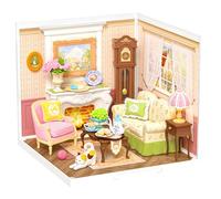 Rolife Super Creator DIY Miniature House Kit Model Kits for Adults to Build Home Desk Bookshelf Decoration Craft Kits for Adults Gift Idea (Holiday Tea Time)