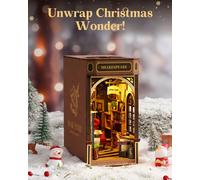 Rolife Wonderland Bookstore DIY BookNook Shelf Insert Decor Teens Xmas Gift