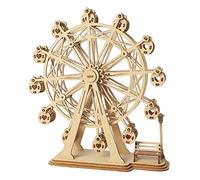Rolife Woodcraft Construction Kit Modular Mechanical Model 3D Wooden Puzzle for Self-Assembly Toy Gift For Kids, Teens and Adult(Ferris Wheel)