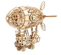 Rolife Wooden Model Kits for Adult to Build, Airship | Beginner Friendly, 1.5 Hours, Glue Free, Stress Relief Handmade Craft, 3D Wooden Puzzle, Gift for Crafters
