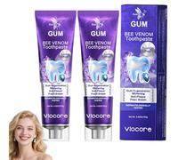 Rolimey Viocore Bee Venom Dental Treatment Toothpaste, Gum Healing Toothpaste, Teeth Whitening, Fresh Breath, Natural Ingredients for Men and Women (2)