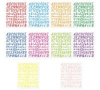 Rolin Roly 10PCS Color Letter Stickers Self Adhesive Alphabet Stickers Vinyl Number Sticky Numbers Punctuation Stickers for Sign DIY Scrapbooking Cap Cards Decoration
