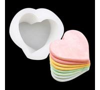 Rolin Roly 3D Candle Mold Heart Shape Silicone Mold Resin Mold Epoxy Casting Molds for DIY Crafts Making Soap, Baking Cake, Chocolate (1PCS)