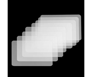 Rolin Roly 8PCS Plastic Placemats Transparent Placemat Clear Washable Dining Mat Heat Resistant Non-Slip Waterproof Mats for Kitchen Table Hotel Home Restaurant43x28cm