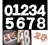 Rolin Roly 9PCS 12 inch Large Number Cake Stencils Plastic Template 0-9 Numbers Stencil Templates Cake Decorating Molds for Fruit Handmade DIY Wedding Party Decoration