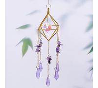 Rolin Roly Crystal Suncatcher Small Hanging Sun Catchers Crystals Pendant Prism Catcher Colorful Rainbow Maker for Wedding Home Garden Chakra Car Decoration