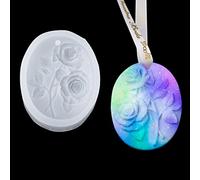 Rolin Roly Resin Rose Mould Aromatherapy Silicone Epoxy Moulds 3D Scented Wax Crystal Casting Mold DIY Making Jewelry Craft Molds for Handmade Pendants Decoration