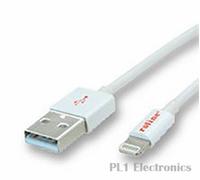 ROLINE 11.02.8321 CABLE, USB 2.0 A-LIGHTNING PLUG, 1M, WHT