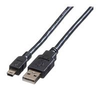 ROLINE Gold USB 2.0 cable, USB A reversible, ST - USB C ST 90° angled, 0.8 m