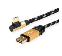 ROLINE 11.02.9061 USB cable USB 2.0 1.8 m USB A USB C Black. Gold
