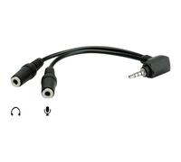 Roline 11.09.4441 Audio/phono Adapter Jack 3.5 mm Plug to 2x Socke...