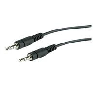 Roline 11.09.4501 Audio Cable Jack 3.5 mm Black Shielded 1m