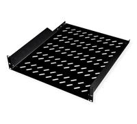 ROLINE 19 Inch Shelf, 2 HE, 550 T, Load Capacity 25 kg, Black