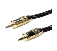 Roline 2.5m Male to Male Gold 3.5mm Audio Connection Cable