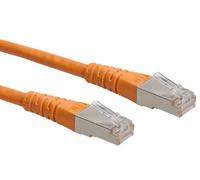 Roline 21151327 0.5 m S/FTP Cat 6 Ethernet Network LAN Cable with RJ45 Connector - Orange