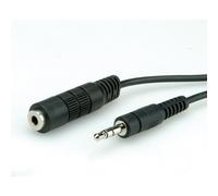 ROLINE 3.5 mm Extension Cable ST/BU black Black 5 m
