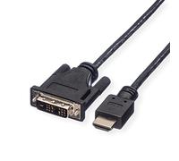 ROLINE Cable DVI (18+1) ST - HDMI ST, black, 1.5 m