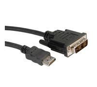 ROLINE DVI Cable. DVI (18+1) M - HDMI M 2 m