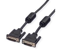 ROLINE DVI Cable | Monitor cable DVI Plug-Plug | Dual Link connection cable Black 10 m