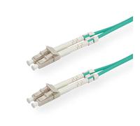 ROLINE fiber optic cable | Fiber optic cable patch cable | 50μ LC / LC OM3 | Aqua 1 m