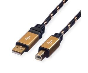 Roline GOLD USB 2.0 Cable | USB 2.0 Hi-Speed cable A - B | M/M | 3 m