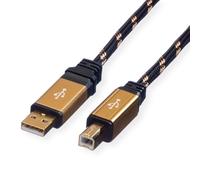 Roline GOLD USB 2.0 Cable | USB 2.0 HiSpeed cable A B | M/M | 3 m