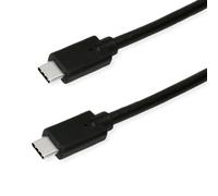 ROLINE GREEN USB 3.2 Gen 2x2 Cable, Emark, C-C, ST/ST, 20Gbit/s, 100W, Black, 1 m