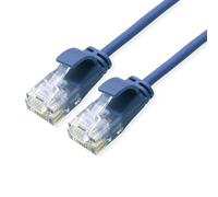 ROLINE GREEN UTP Patch Cable Cat.6A (Class EA), halogen-free, slim, blue, 0.15 m