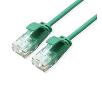ROLINE GREEN UTP Patch Cable Cat.6A (Class EA), LSOH, slim, green, 0.15 m