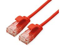 ROLINE GREEN UTP Patch Cable Cat.6A (Class EA), LSOH, Slim, Red, 1.5 m