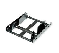 ROLINE HDD/SSD Mounting Adapter 3.5 Inch Frame for 2x 2.5 Inch HDD/SSD, Metal, Black