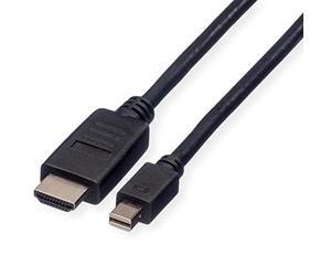 ROLINE Mini DisplayPort Cable, Mini DP HDTV, ST/ST, Black, 4.5 m