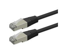 ROLINE Patch Cable Cat.6 (Class E), PoE, S/FTP (PiMF), Black, 0.5 m