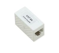 ROLINE RJ45 Coupling Cat6A UTP Mini Inline Network Connector LAN Cable Coupler Compact Ethernet Adapter RJ45 Female to Female 1:1 Patch Cable Extension White