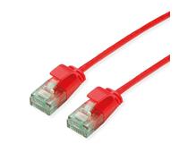 ROLINE RM UTP DataCenter Patch Cable, Cat.6A (Class EA), Slim, red, 0.15 m