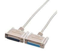 ROLINE RS232 DB25 Cable with M-F Connectors / 1:1 Connection/Shielded / 1.8 m